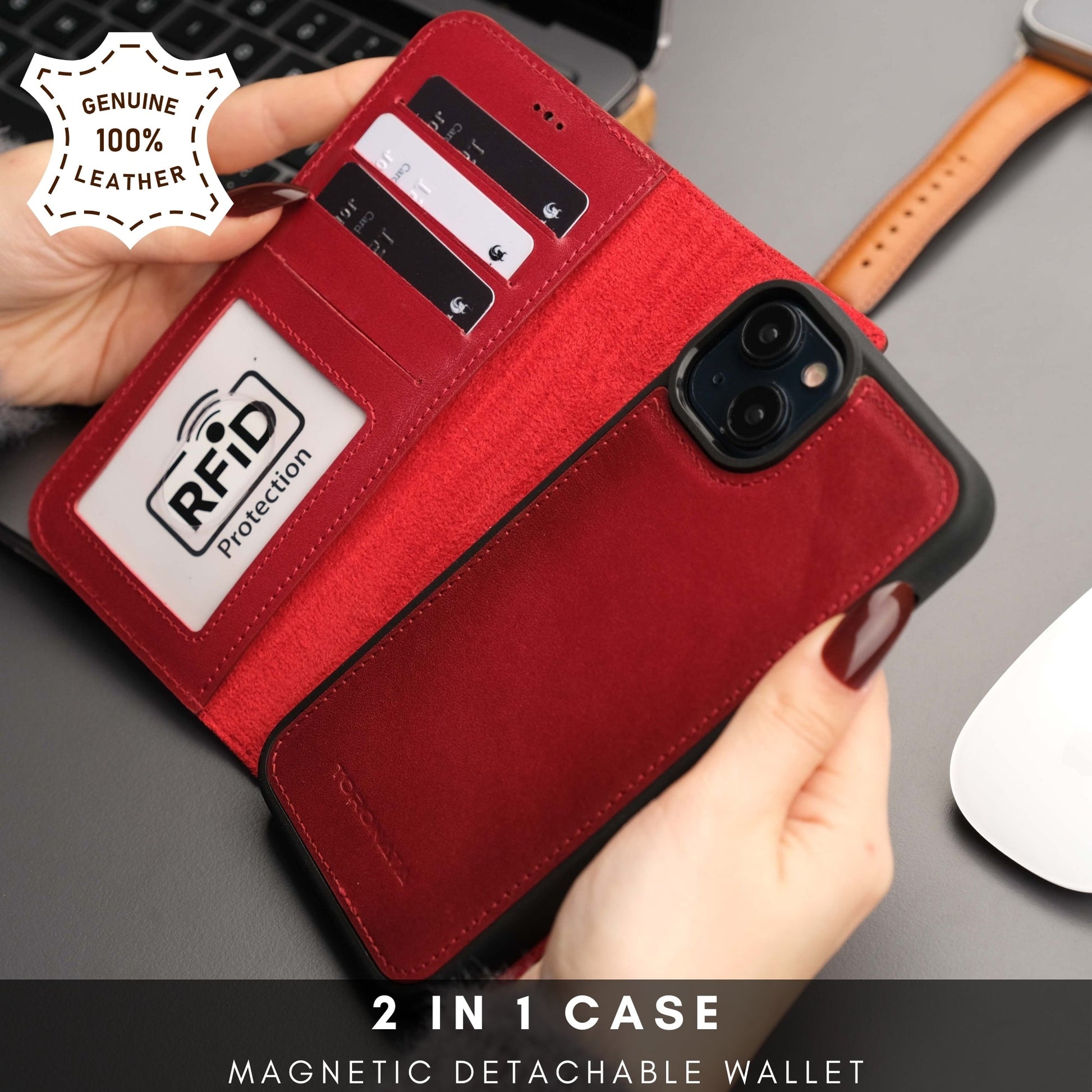 Casper Leather iPhone 15 Wallet Case | MagSafe-1