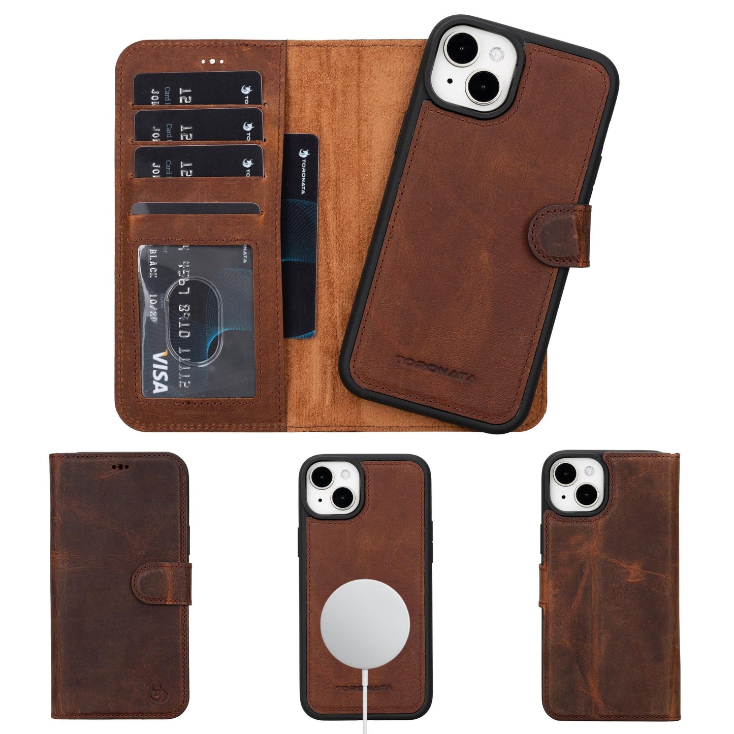 Casper iPhone 14 Series Detachable Leather Wallet Case-14