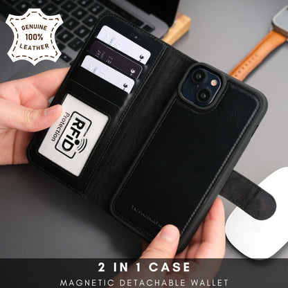 Casper Leather iPhone 15 Plus Wallet Case | MagSafe-1