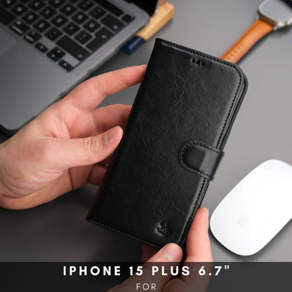 Casper Leather iPhone 15 Plus Wallet Case | MagSafe-2