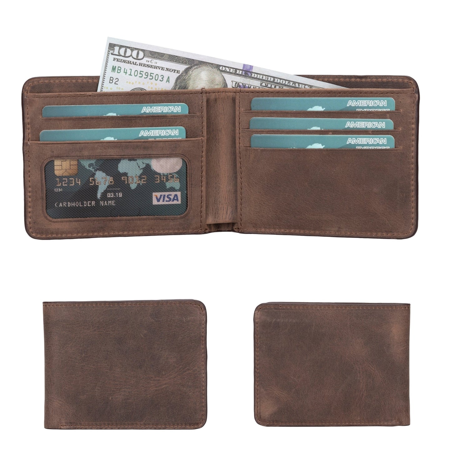 Arvada Handmade Bifold Leather Men Wallet-12