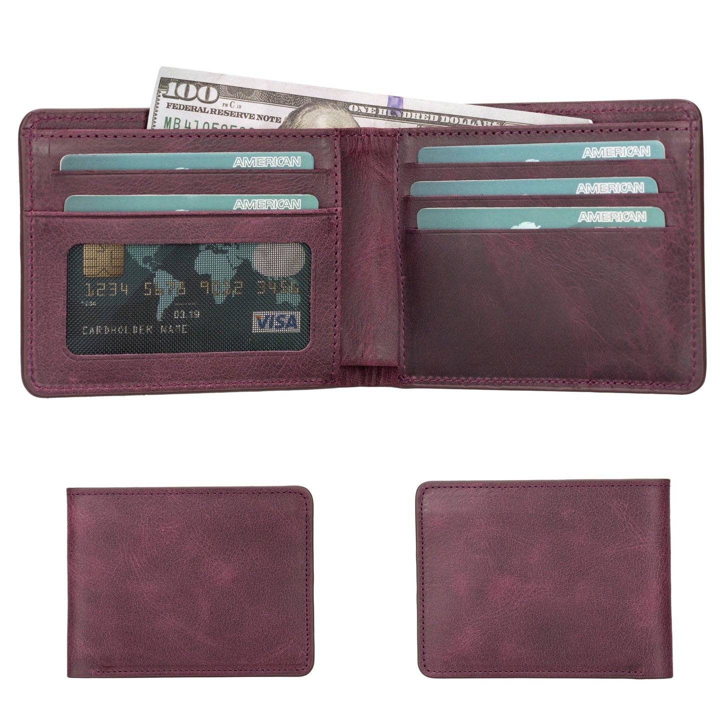 Arvada Handmade Bifold Leather Men Wallet-8