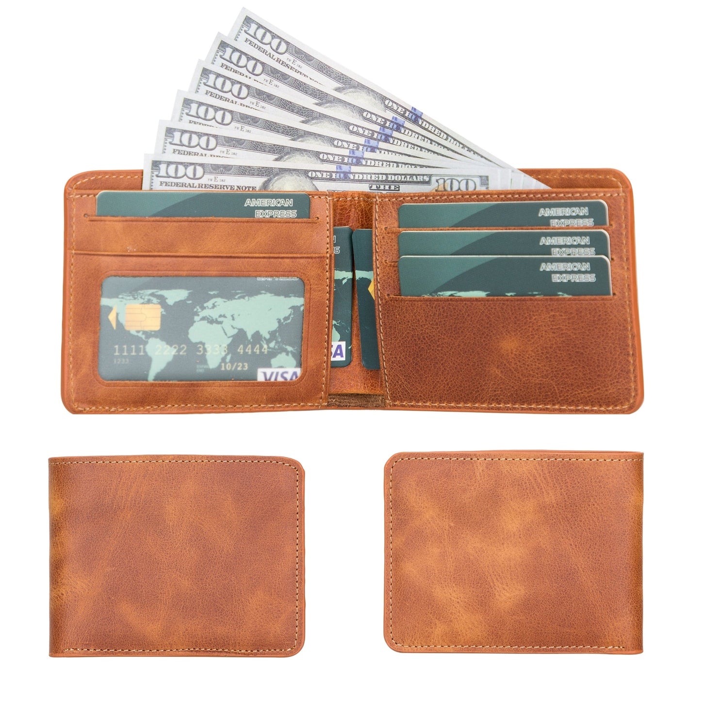 Arvada Handmade Bifold Leather Men Wallet-6