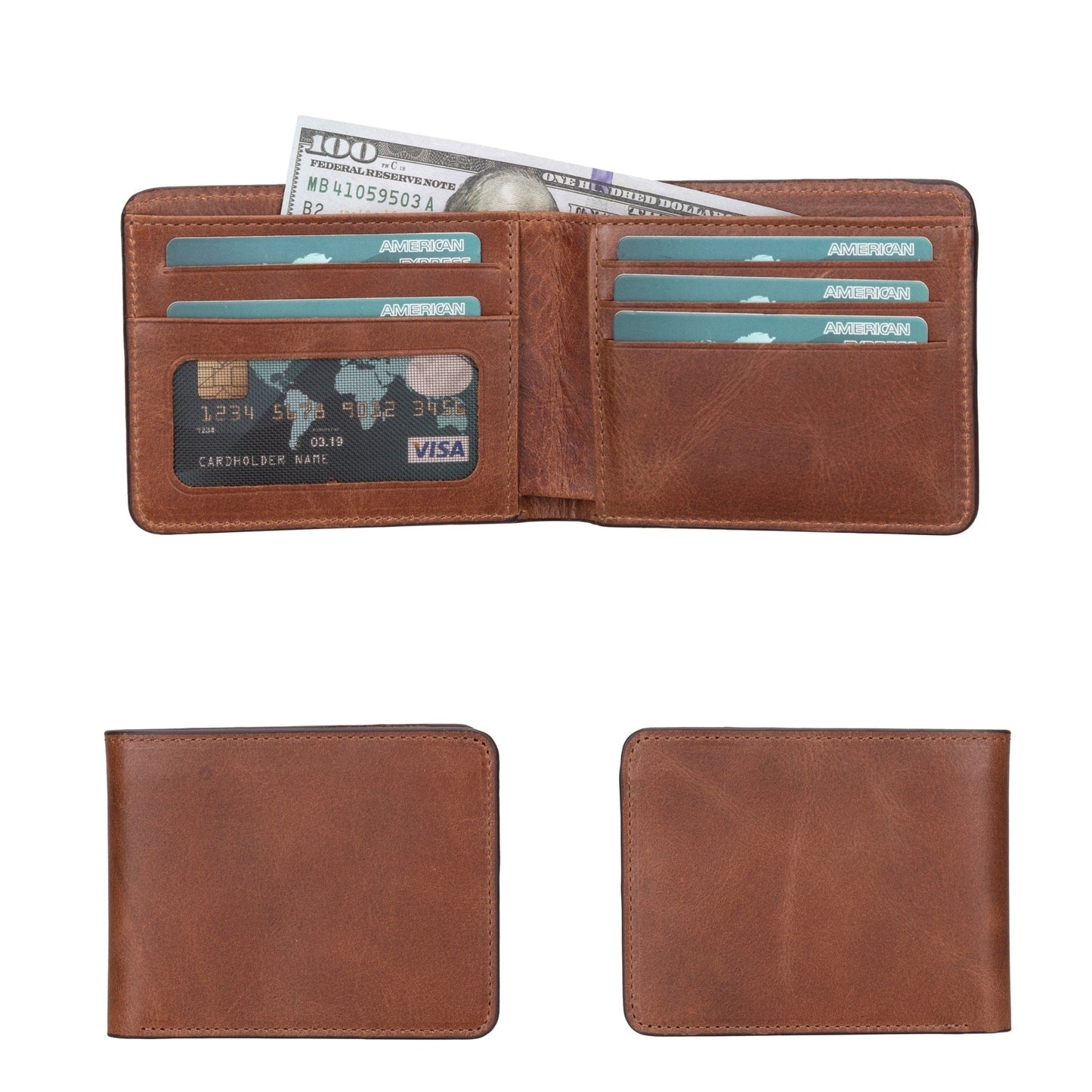 Arvada Handmade Bifold Leather Men Wallet-14