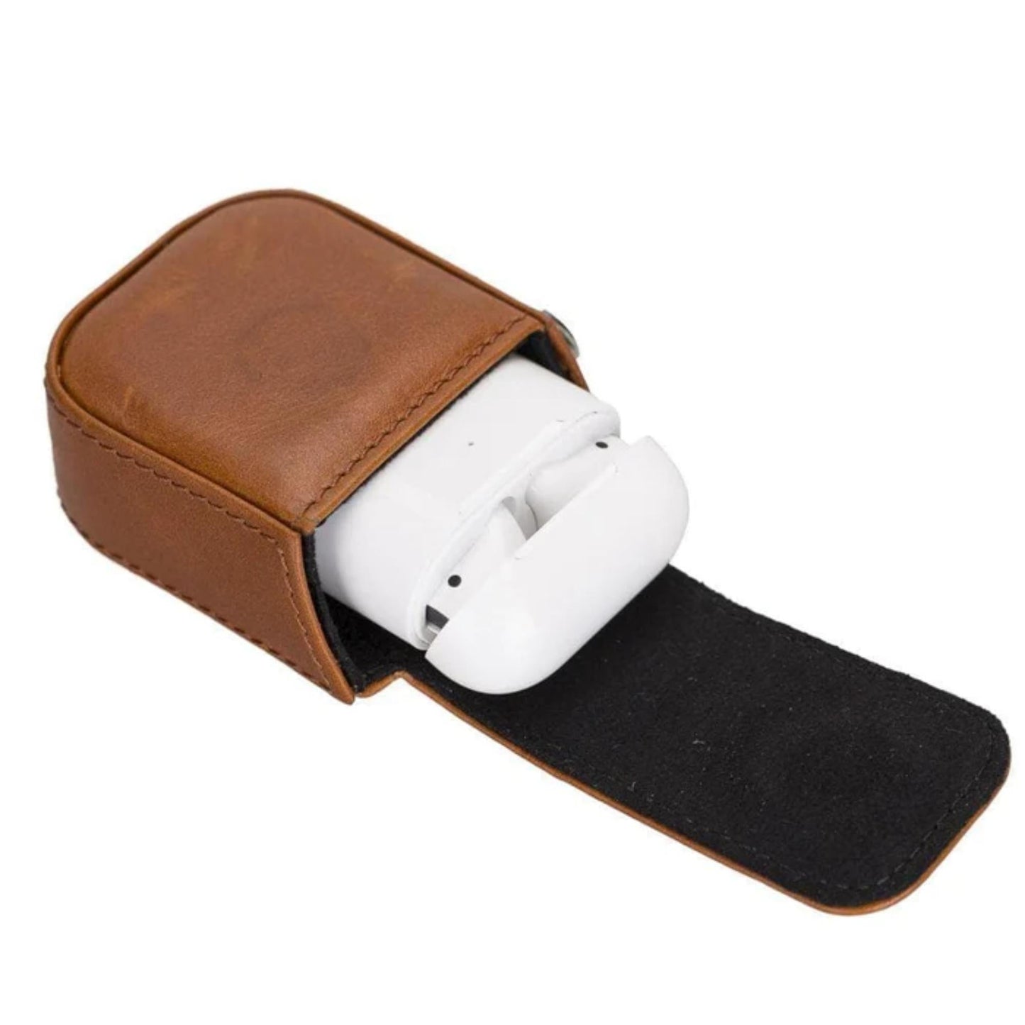 Aurora Luxury Leather AirPods Case with Attached Wrist Strap-4