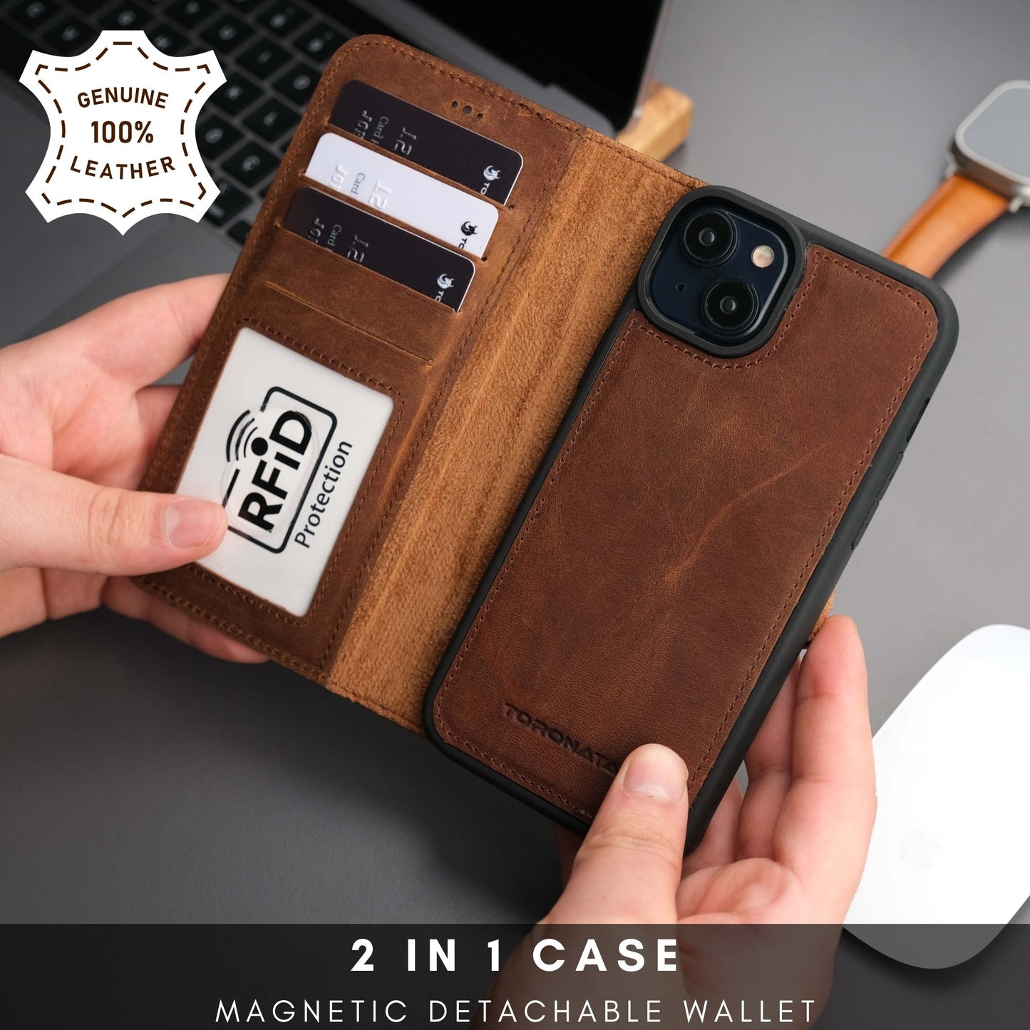 Casper iPhone 16 Leather Wallet Case | MagSafe-5