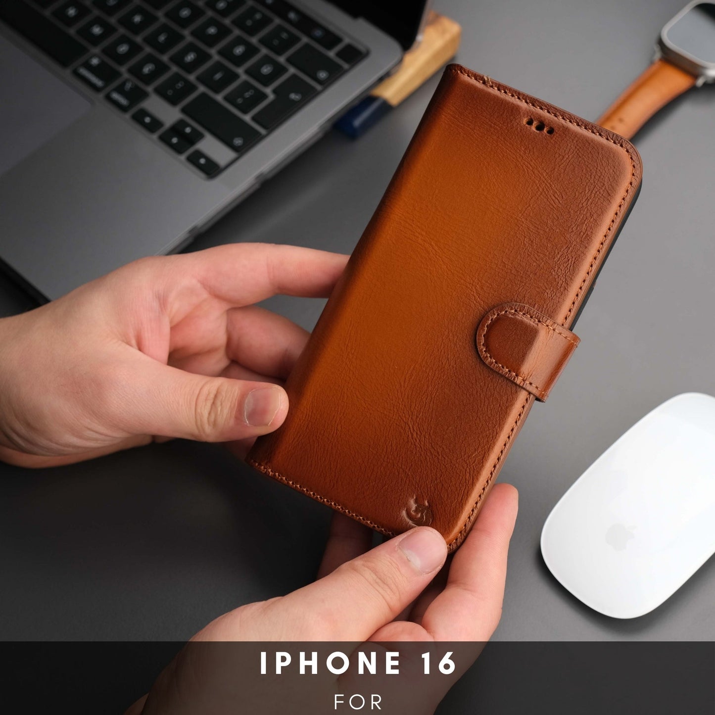 Casper iPhone 16 Leather Wallet Case | MagSafe-1