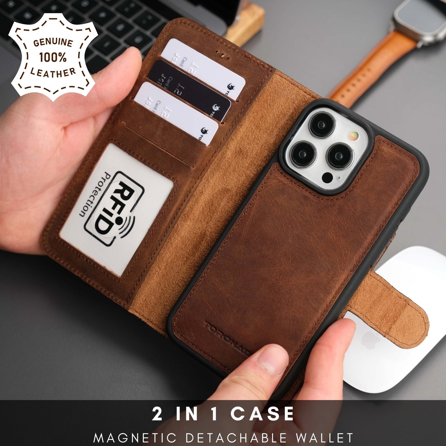 Casper iPhone 16 Pro Leather Wallet Case | MagSafe-5