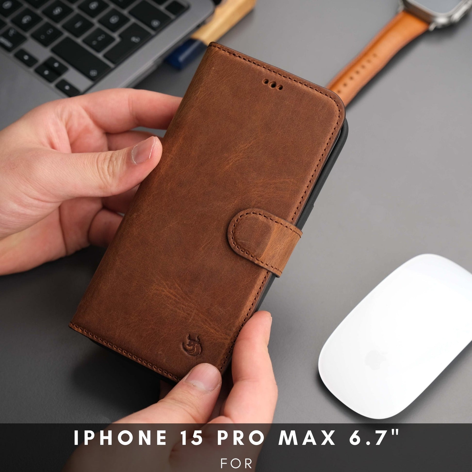 Casper Leather iPhone 15 Pro Max Wallet Case | MagSafe-2