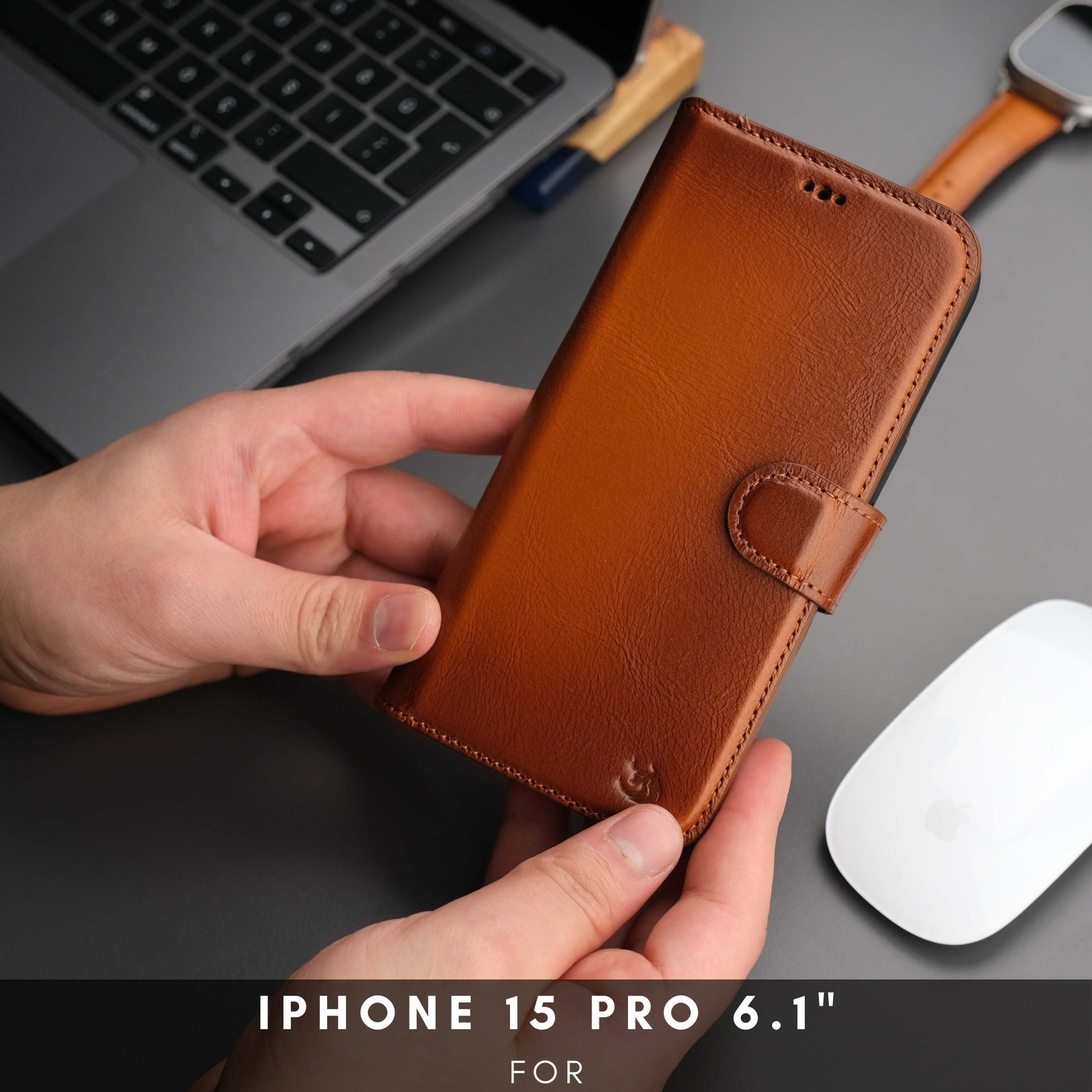 Casper Leather iPhone 15 Pro Wallet Case | MagSafe-2