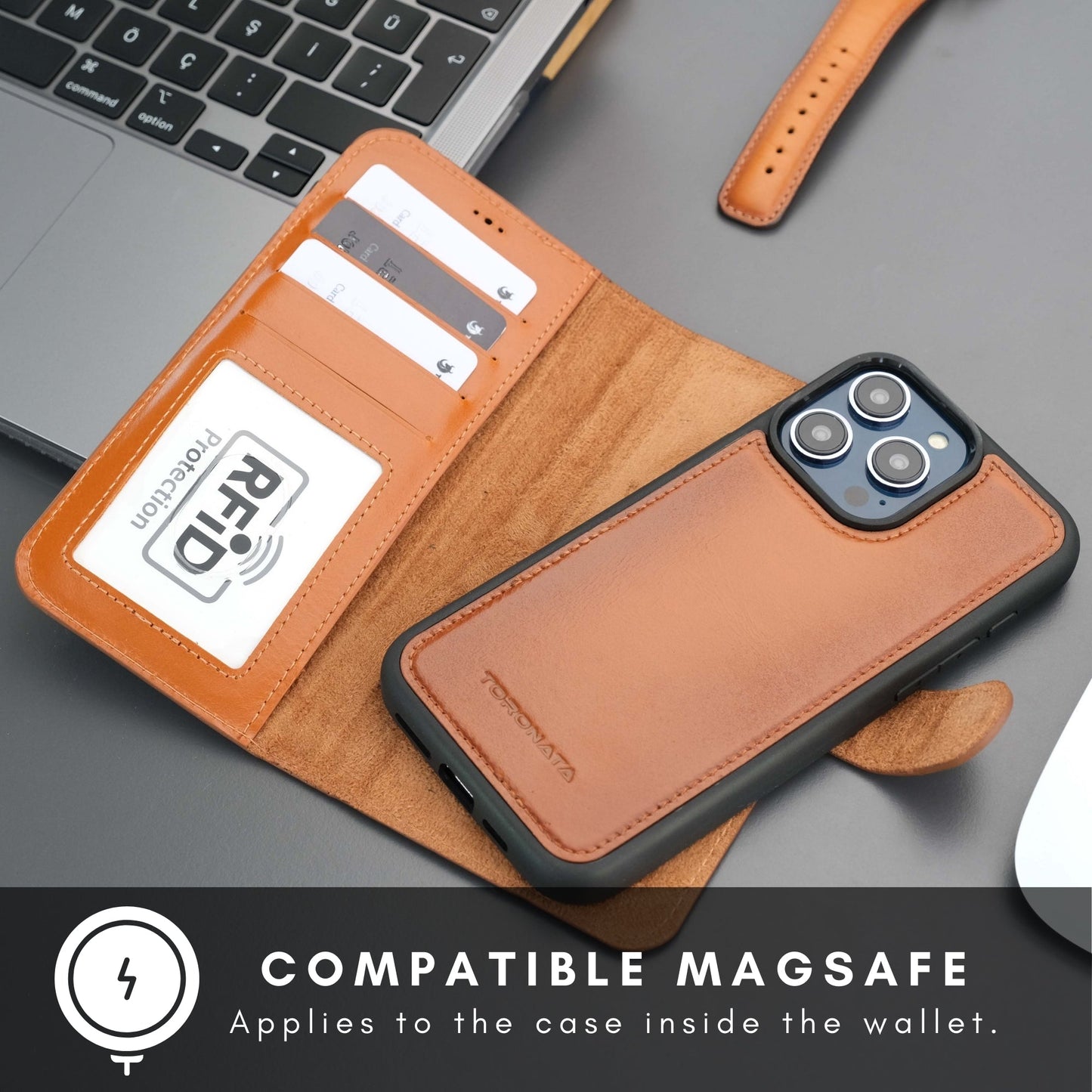 Casper Leather iPhone 15 Pro Wallet Case | MagSafe-4