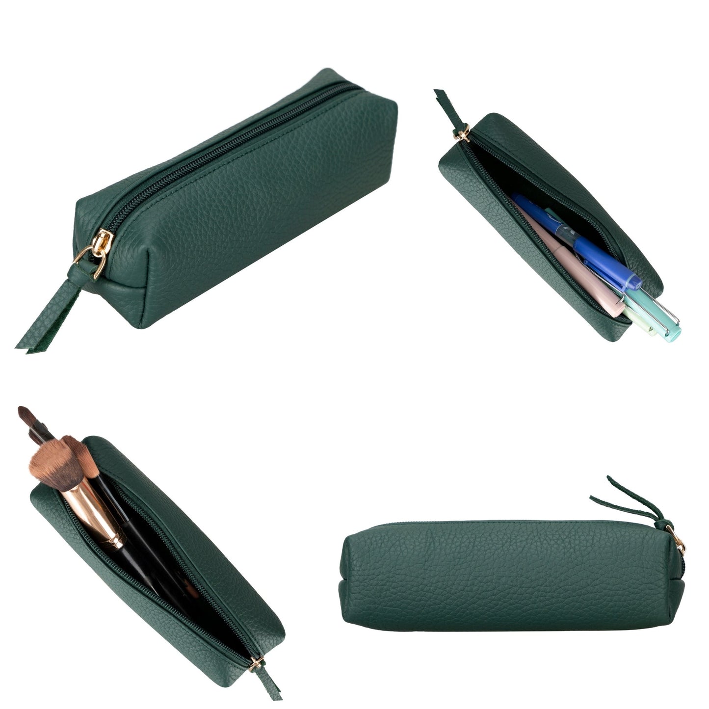 Centennial Multipurpose Leather Pencil Case and Makeup Bag-7