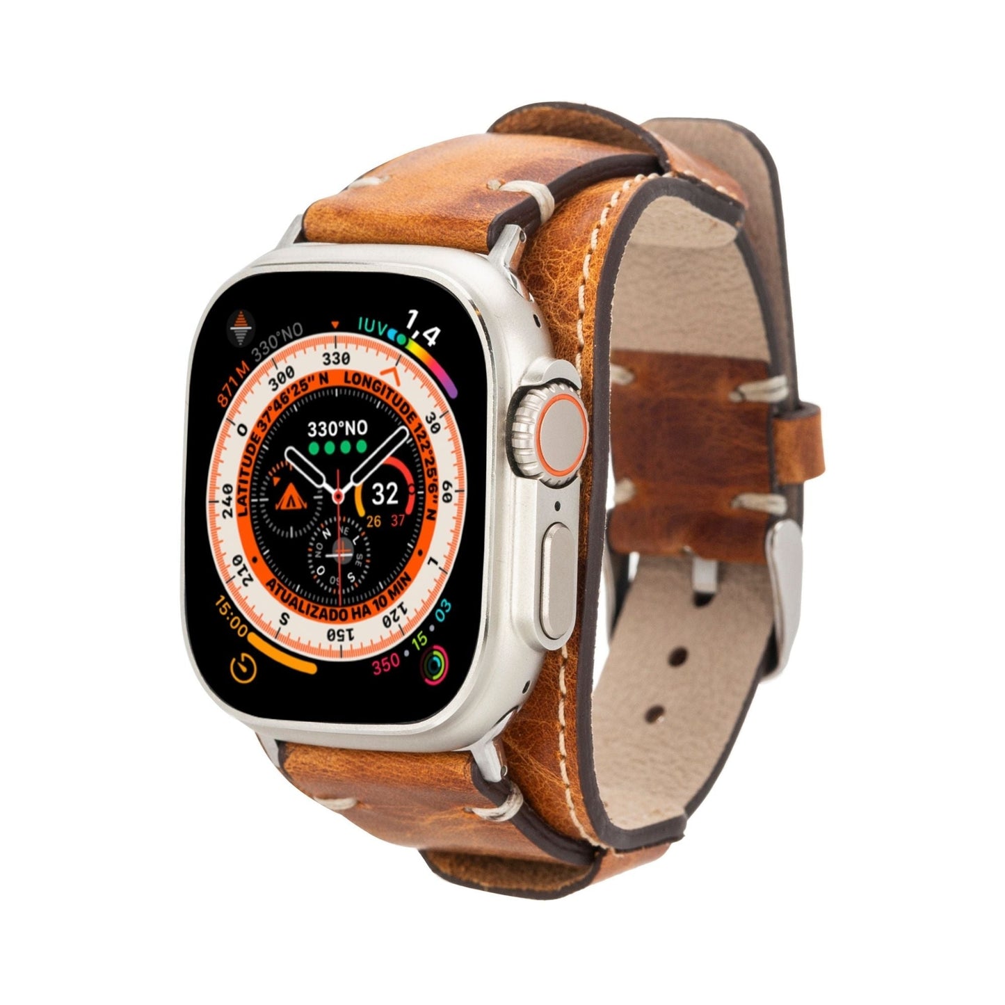 Fort Cuff Leather Bands for Apple Watch 9, Ultra 2 & SE-5