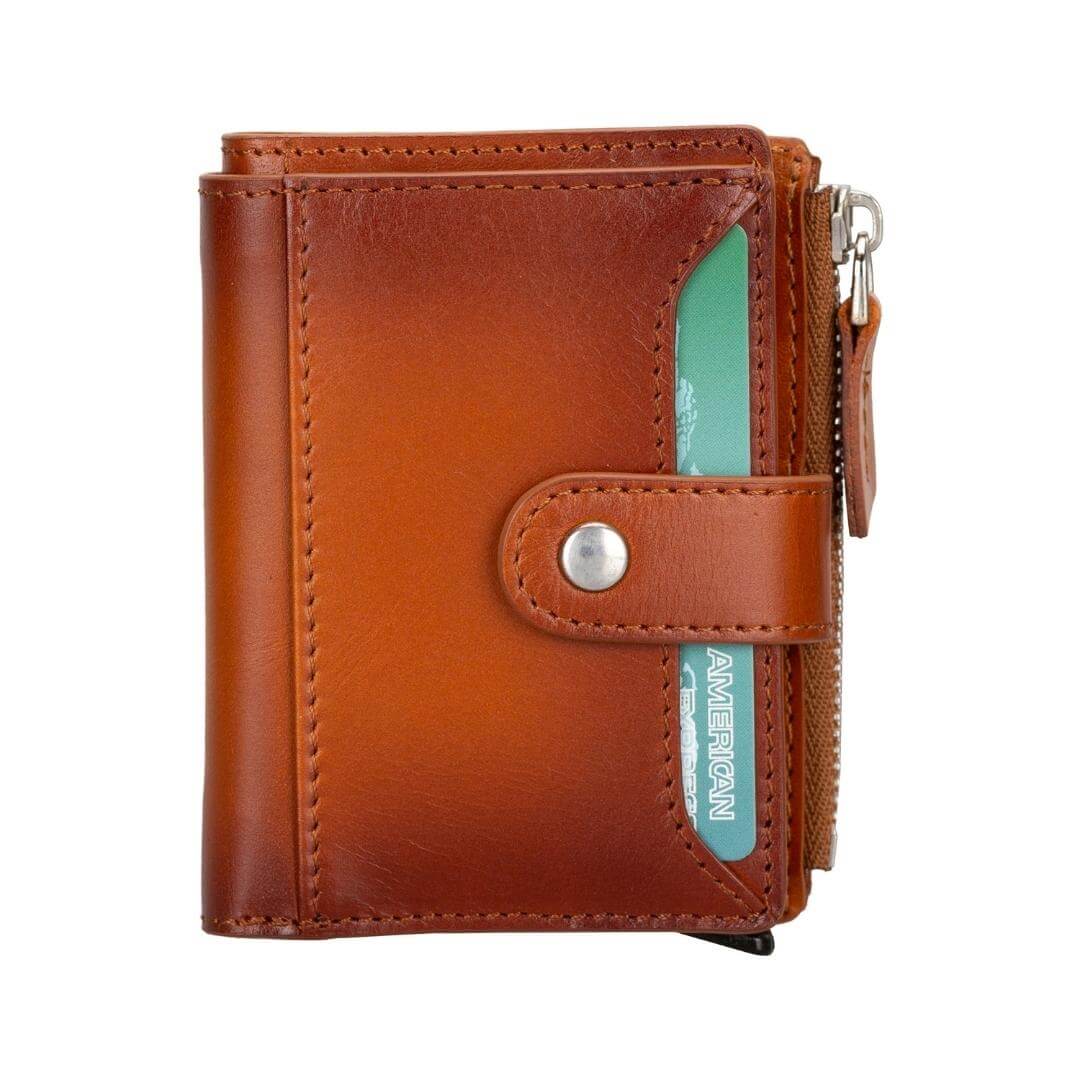 Glenrock Genuine Cowhide Leather Pop Up Card Holder Wallet-2