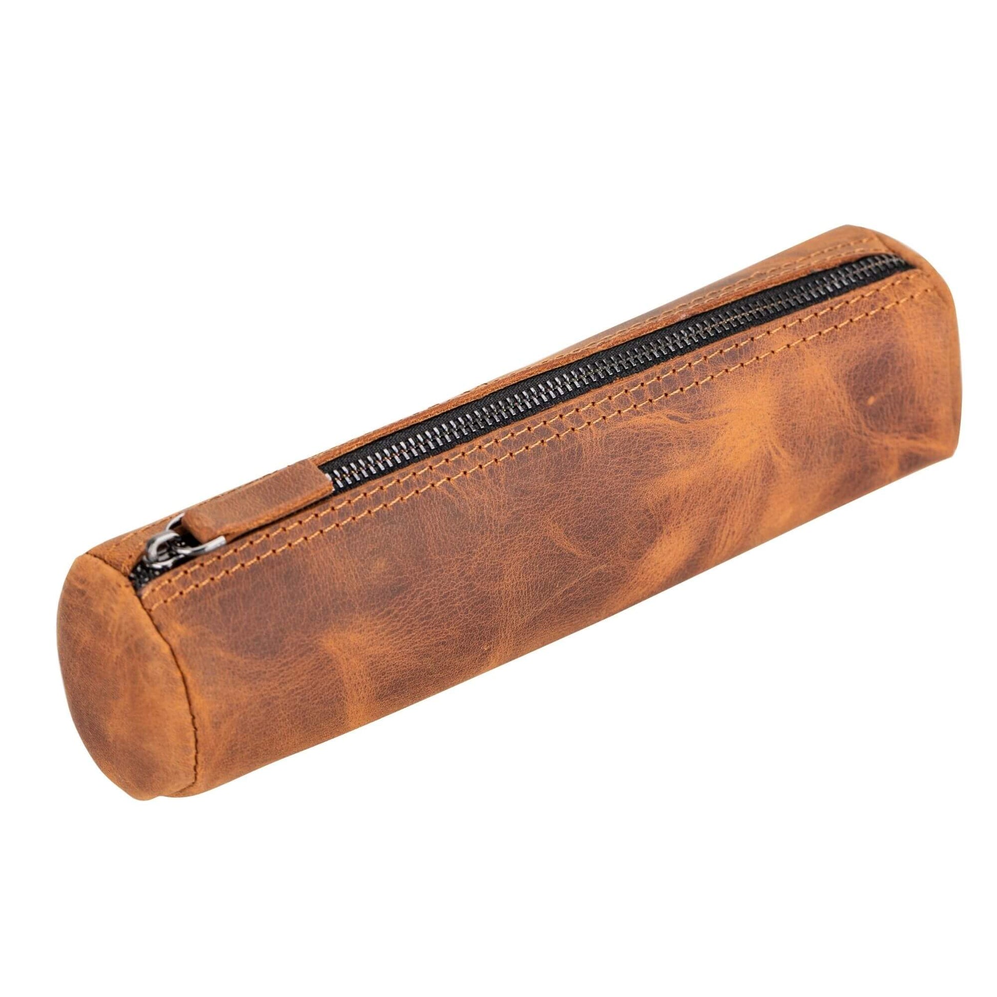 Handmade Genuine Cow Leather Pencil Case-0