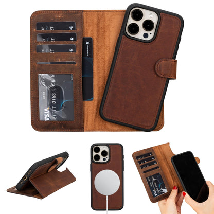 Casper Leather iPhone 15 Series Wallet Case-7