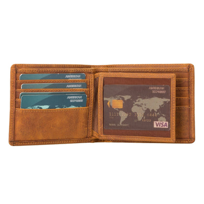 Lusk Slim Bifold Design Handcrafted Men's Genuine Leather Wallet-4