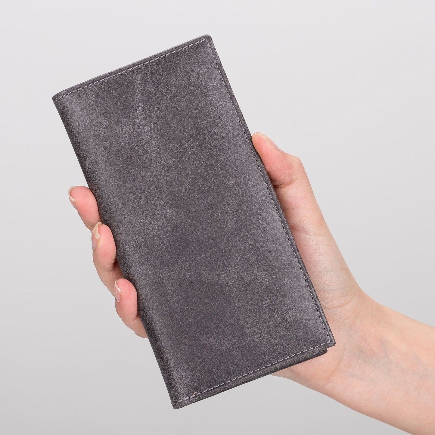 Ouray Handmade Full-Grain Leather Long Wallet for Men and Women-7