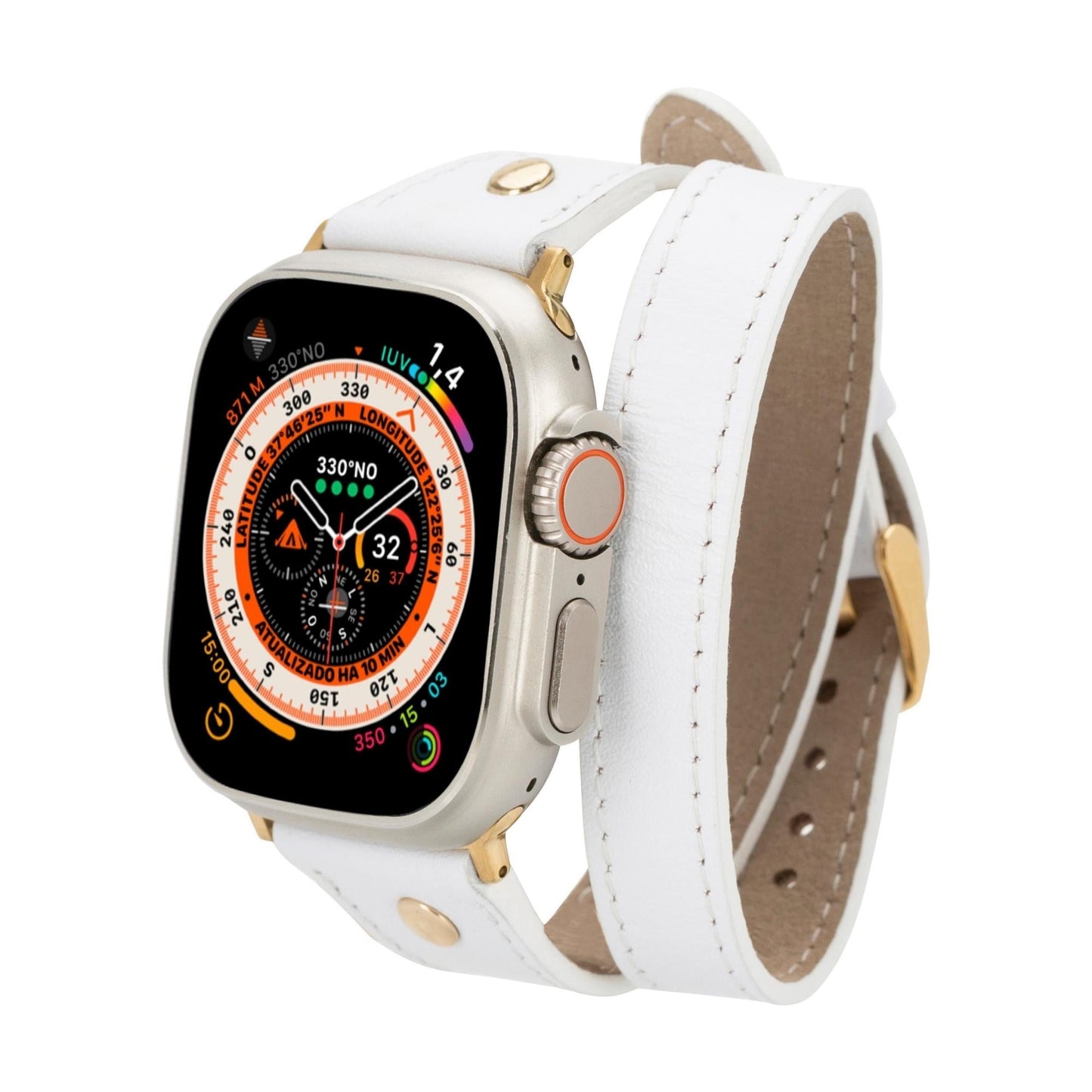 Syracuse Double Tour Leather Bands for Apple Watch 9, Ultra 2 and SE-9