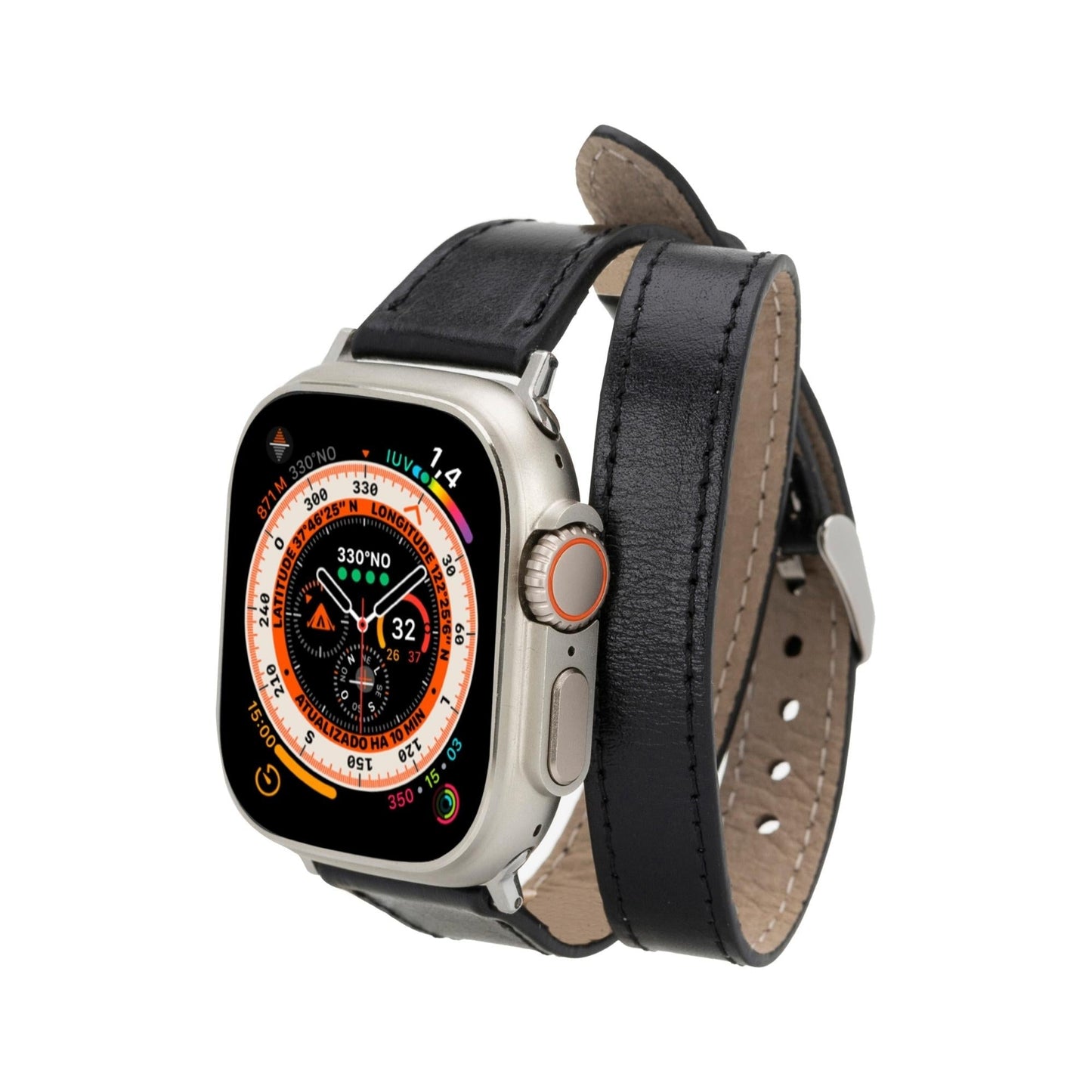 Vail Double Tour Leather Bands for Apple Watch 9, Ultra 2 and SE-6