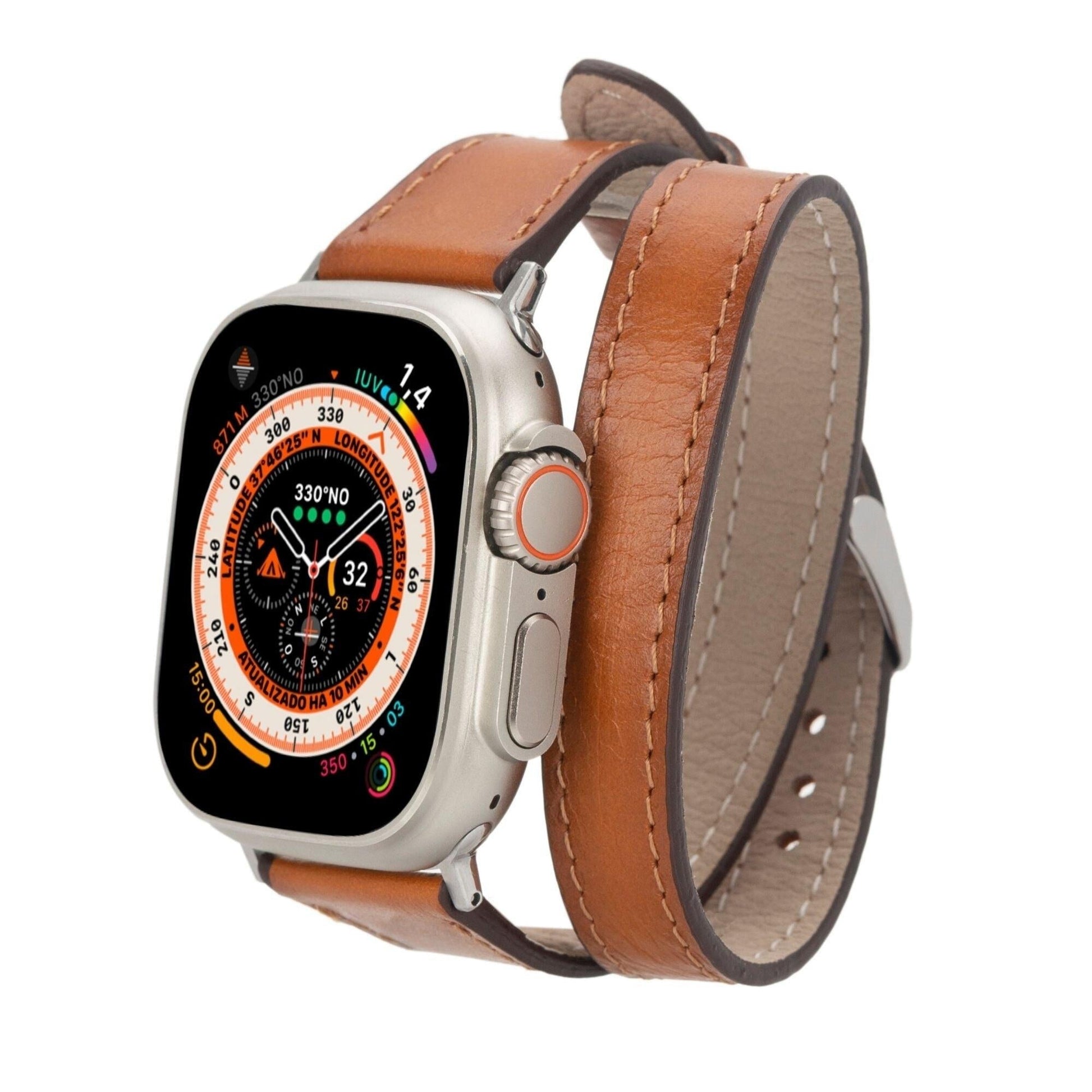 Vail Double Tour Leather Bands for Apple Watch 9, Ultra 2 and SE-0