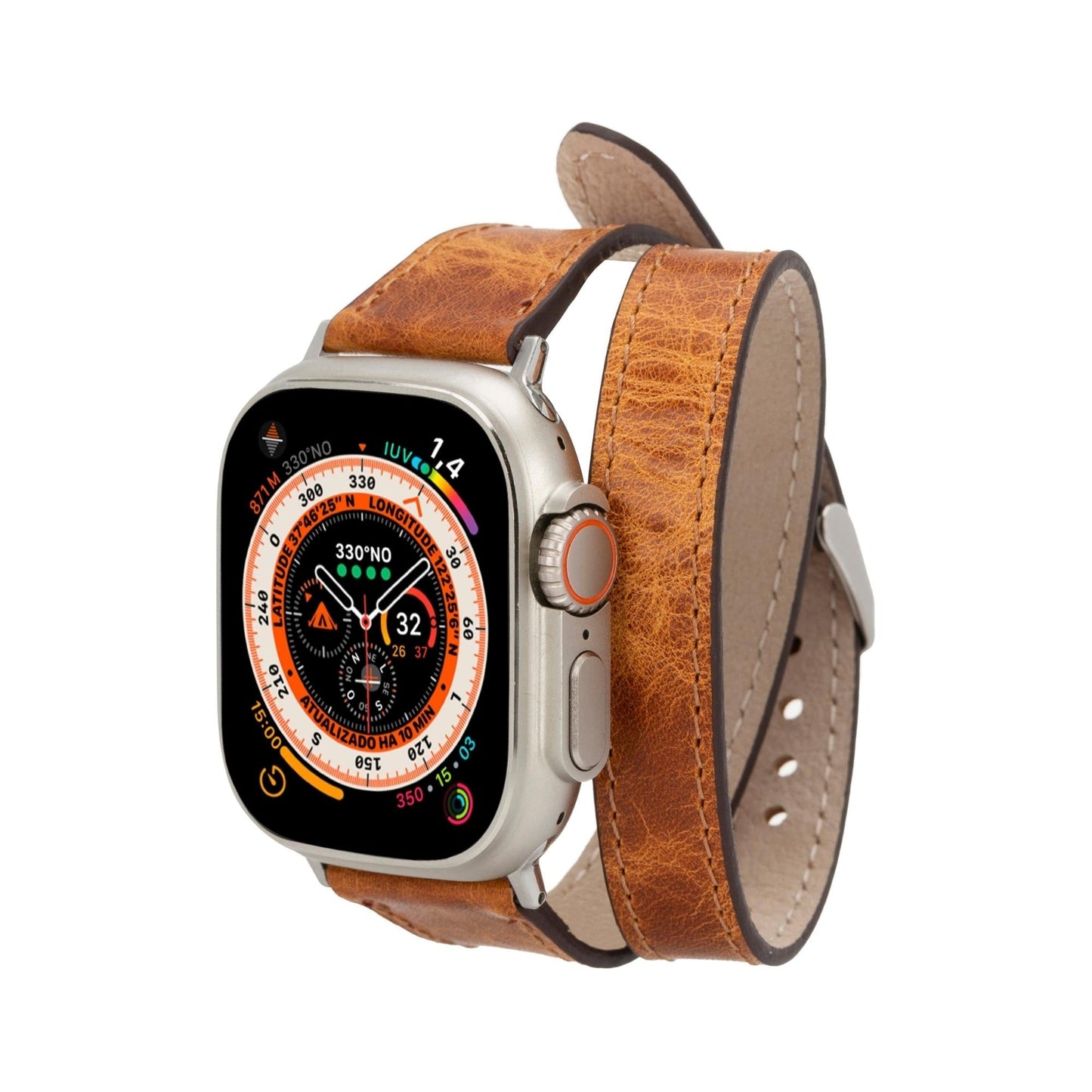 Vail Double Tour Leather Bands for Apple Watch 9, Ultra 2 and SE-13