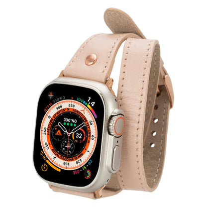 Vernon Double Tour Leather Bands for Apple Watch 9, Ultra 2 and SE-8