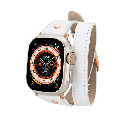 Vernon Double Tour Leather Bands for Apple Watch 9, Ultra 2 and SE-9